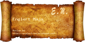 Englert Maja névjegykártya